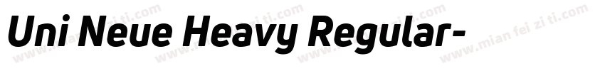 Uni Neue Heavy Regular字体转换